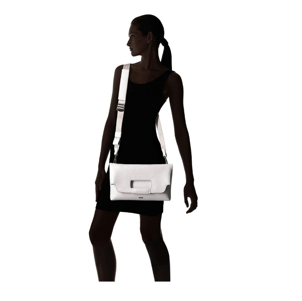Tumi Georgica Scarlett fold over leather crossbody EUC